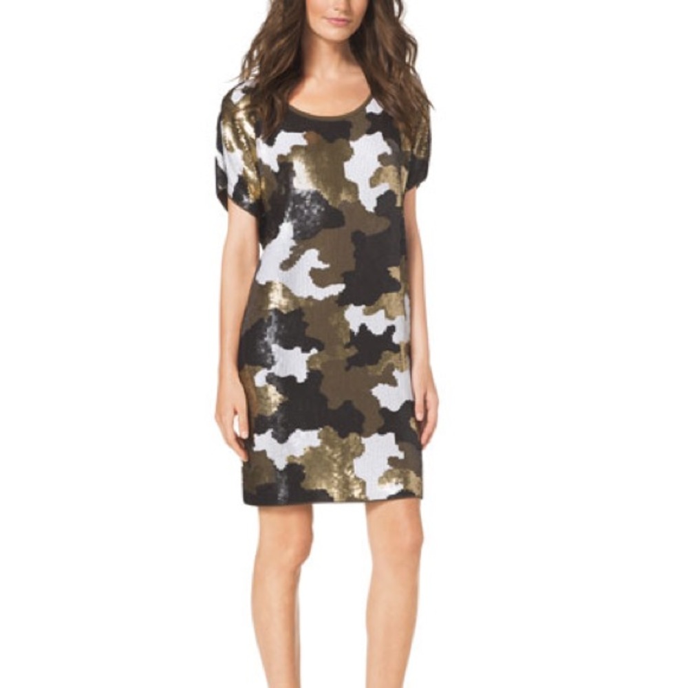 Michael Kors Sequin Camo Dress